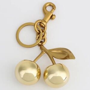 Gold Cherry Keychain